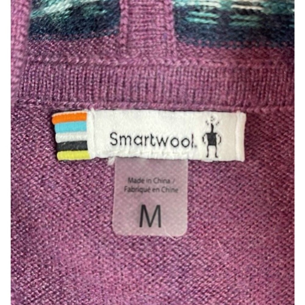 Smartwool NEW womens hooded wool knee length colorful sweater dress Medium - Picture 4 of 7